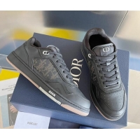 Stylish Dior B27 Low-Top Sneakers in Calfskin Black  122675