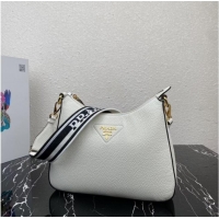 Buy Cheap Prada Leather shoulder bag 1BC178 white