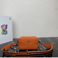 Most Popular Prada Leather shoulder bag 1BH192 orange