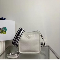 Affordable Price Prada Leather mini shoulder bag 1BH191 white
