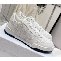 Top Design Dior One Sneakers in Oblique Perforated Calfskin White 013034