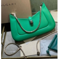 Famous Brand Bvlgari Serpenti Forever leather crossbody bag B282935 green