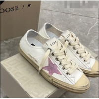 ​Good Product Golden Goose V-Star 2 Sneakers in beige nappa leather with old-rose suede star 0109 2023