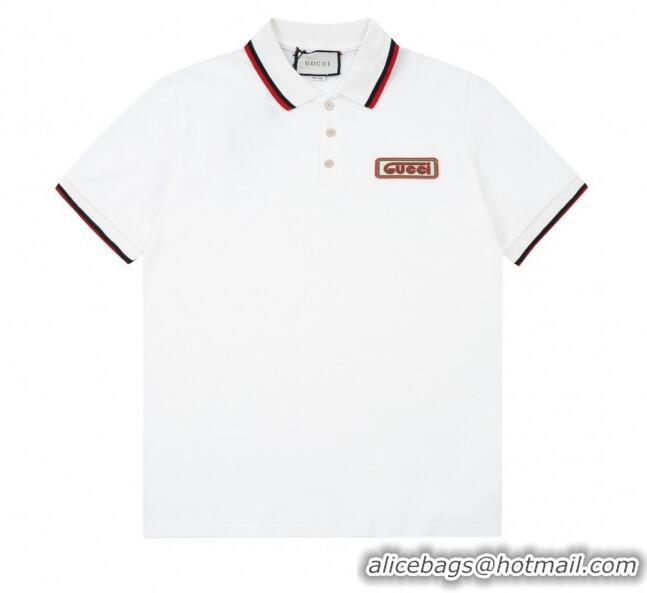 Good Product Gucci Men's Cotton Polo Shirt M6303 White 2023