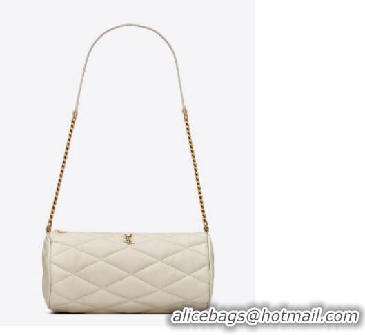 Pretty Style SAINT LAURENT SADE MINI TUBE BAG IN QUILTED LAMBSKIN 699703 VINTAGE WHITE
