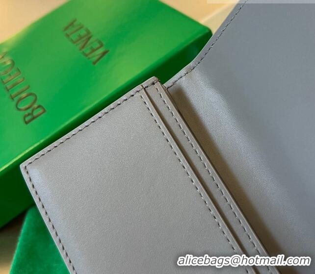 Good Product Bottega Veneta Intrecciato Leather Business Card Case Wallet 605720 Thunder Grey 2023