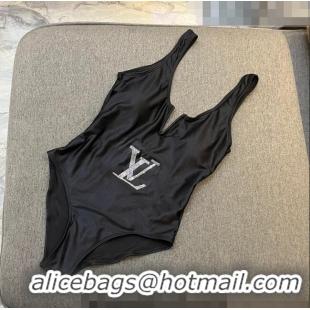 Good Product Louis Vuitton Swimwear with Crystal LV 0613 Black 2023