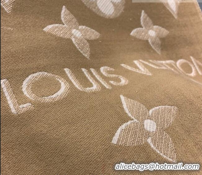 Trendy Design Louis Vuitton Monogram Wool Long Scarf 34x170cm 112214 Light Brown 2022