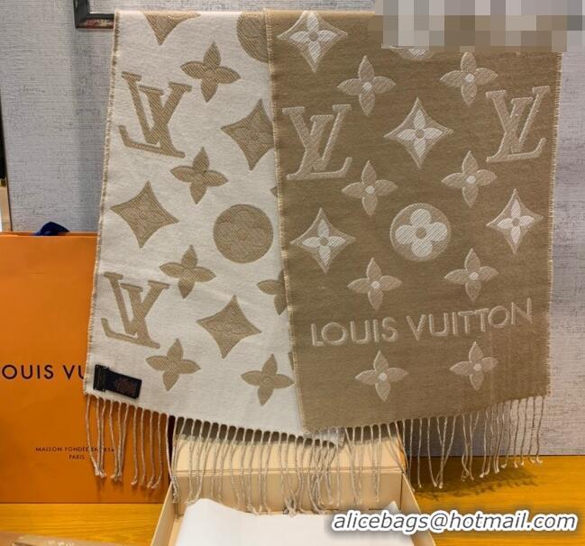 Trendy Design Louis Vuitton Monogram Wool Long Scarf 34x170cm 112214 Light Brown 2022