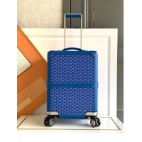 Luxurious Goyard Bourget PM Trolley Case Wheeled Luggage 20inches GY1647 Sky Blue