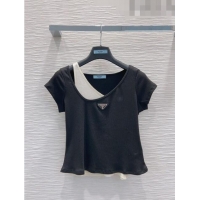 ​New Fashion Prada T-shirt M51206 Black 2023