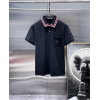 ​Famous Brand Gucci Men's Cotton Polo Shirt M6324 Black 2023