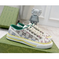 Best Price Gucci Tennis 1977 Sneakers in White GG canvas with crystals 420135