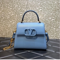 Low Price VALENTINO VSLING small Grain calf leather Shoulder bag WB0F53 blue
