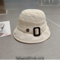 Buy Fashionable Chanel Bucket Hat with Buckle 0613 White 2023