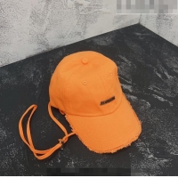Promotional Jacquemus Baseball Hat with Fringe 0613 Yellow 2023