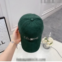 Shop Best Celine Canvas Baseball Hat with Crystals C0613 Green 2023