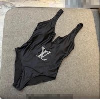 Good Product Louis Vuitton Swimwear with Crystal LV 0613 Black 2023