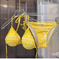 ​Top Grade Dior Toile de Jouy Two Pieces Swimwear D3116 Yellow 2023
