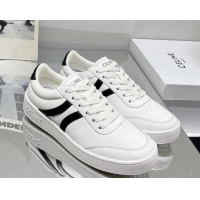 Low Price Celine Tennis Sneakers in Calfskin Leather White/Black 524111