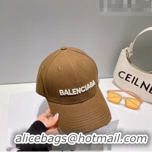 Good Looking Balenciaga Canvas Baseball Hat B0628 Khaki 2023