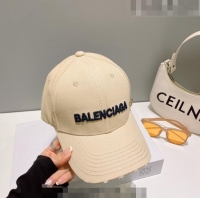 Popular Style Balenciaga Canvas Baseball Hat B0628 Beige 2023