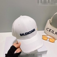 Popular Style Balenciaga Canvas Baseball Hat B0628 White 2023