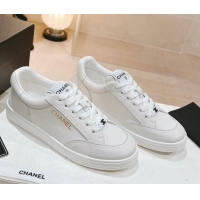 Unique Style Chanel Ban'x Calfskin Sneakers White 525072