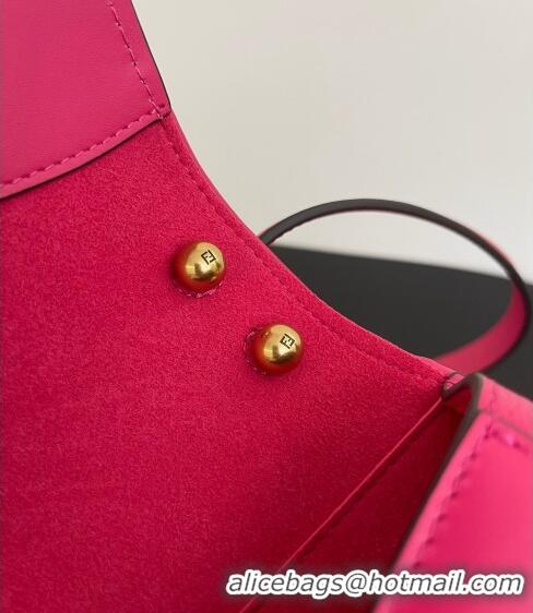 Wholesale Fendi C' mon Medium Satchel Bag in Smooth and Full-grain Leather F1035 Fuchsia Pink 2023