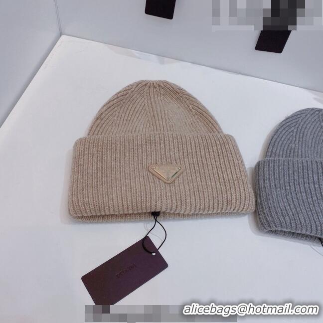 Reasonable Price Prada Knit Hat 0802 Beige 2023