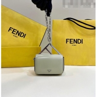 Top Quality Fendi First Sight Nano Bag Charm in Glossy Leather 8609S Pale Green 2023