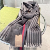 Pretty Style Gucci GG Cashmere Long Scarf 70x200cm 1108 Grey 2022