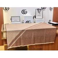 Unique Style Gucci GG Wool Silk Square Scarf 140cm 0309 Beige/Brown 2023