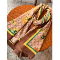 Good Product Gucci Cashmere Long Scarf 110x200cm G71401 Brown 2023