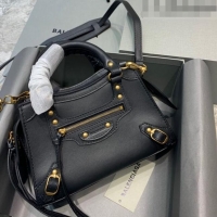 Promotional Balenciaga Neo Classic Mini Top Handle Bag in Smooth Calfskin 10439 Black/Gold