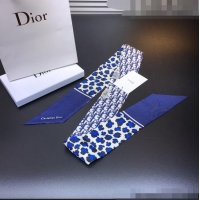 Unique Style Dior Silk Twilly Bandeau 7x120cm DSTB121306 Blue