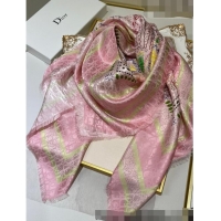 Reasonable Price Dior Silk Sqaure Scarf 110x110cm D30909 Pink