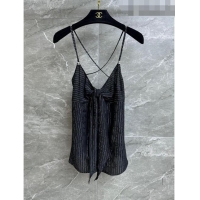 ​Stylish Cheap Chanel Silk Vest CH7501 Black 2023