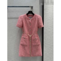 New Design Chanel Tweed Dress CH7511 Pink 2023