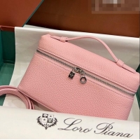 Market Sells Loro Piana Extra Pocket L19 Pouch in Calfskin LP5437 Pink/Silver 2023