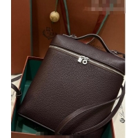 Buy Cheap Loro Piana Extra Pocket Backpack Bag L23.5 in Calfskin LP5445 Dark Brown 2023