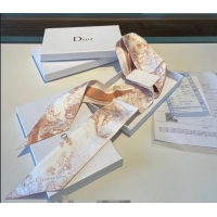 Shop Best Dior Toile de Jouy Silk Bandeau Scarf 0308 Beige 2023