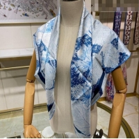 Low Cost Chanel Silk Sqaure Scarf 90x90cm 061301 Blue 2023