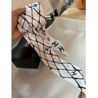 Good Looking Chanel Silk Bandeau Scarf H71504 White 2023