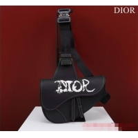 Reasonable Price Dior Essentials SADDLE BAG Grained Calfskin 1ADPO093 black&white