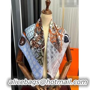 Top Design Hermes La Danse des Amazones Silk Sqaure Scarf 90x90cm H28023 Blue 2023