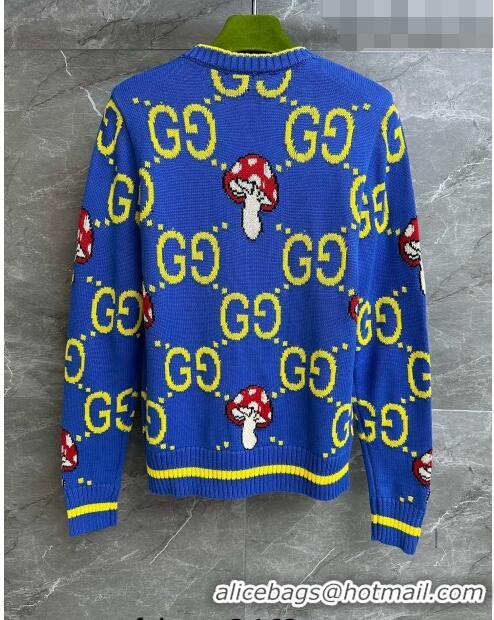 New Style Gucci Mushroom Sweater G0816 Blue 2023