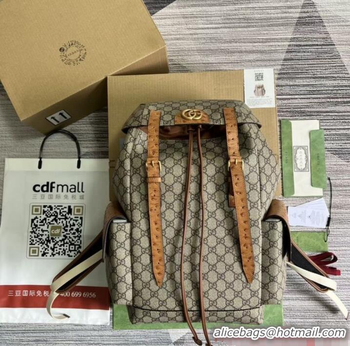Top Quality GUCCI BACKPACK WITH DOUBLE G 710859 Brown