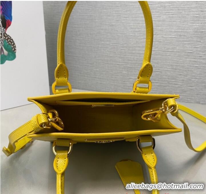 Super Quality Prada Saffiano leather handbag 1BA358 Yellow