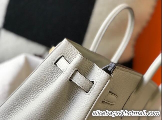 Most Popular Hermes Birkin 30cm Bag in Togo Calfskin HB30 Pearl Grey/Gold